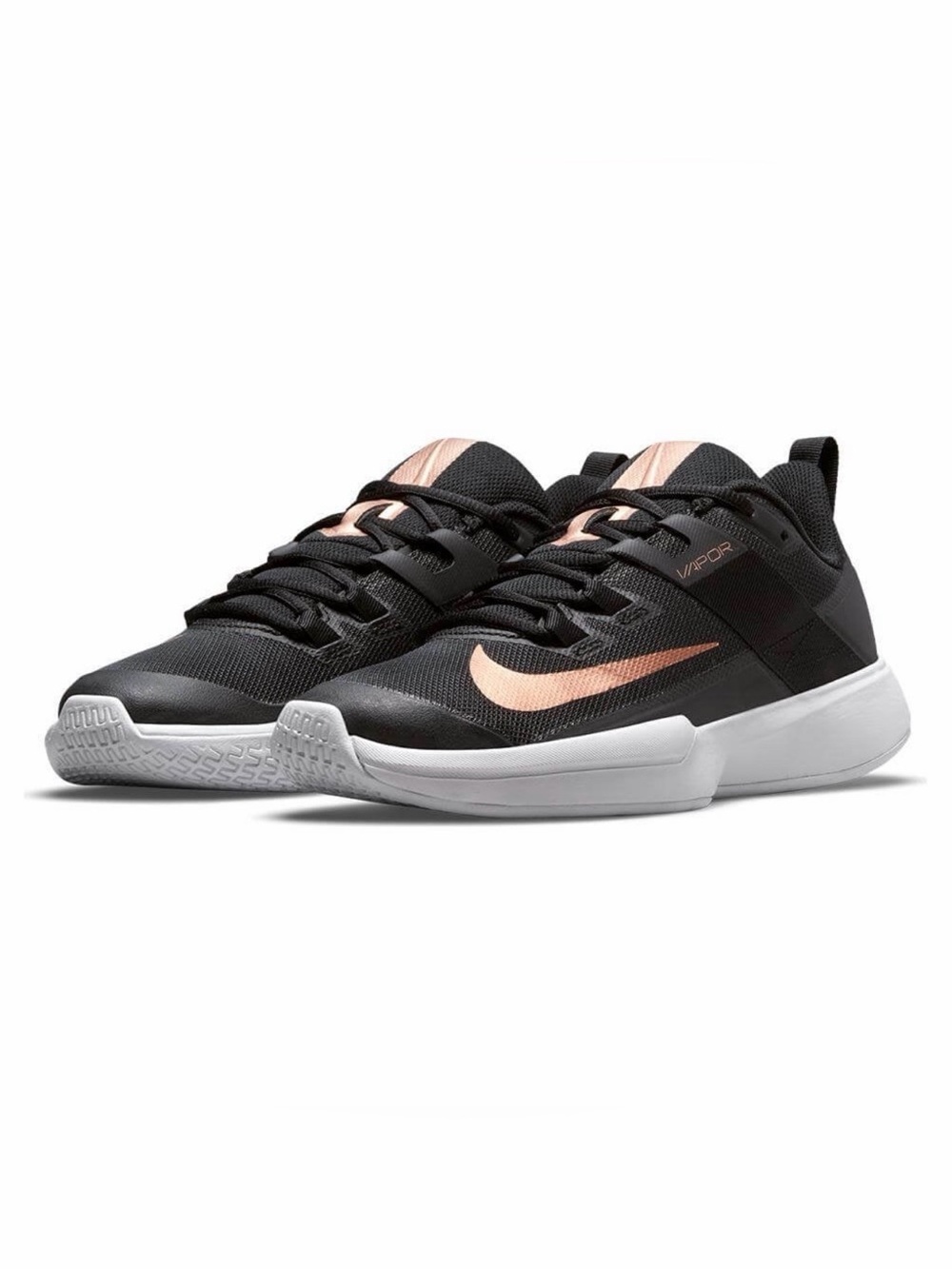 Women’s NikeCourt Vapor Lite HC Black/Metallic Red Bronze/White Tennis Shoes